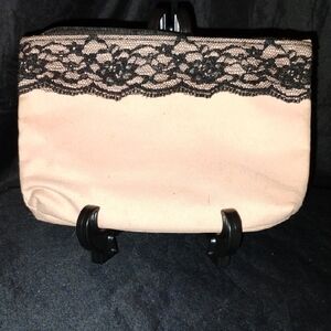 Ipsy Black and Tan Lace Cosmetic Bag Chic and Versatile